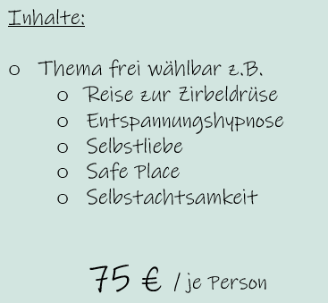 Jeden Montagabend um 18 Uhr